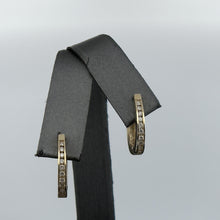 Load image into Gallery viewer, 14K Gold Diamond Huggie Hoop Earrings
