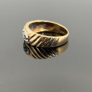 Vintage 1916 14k Yellow Gold and Diamond Ring