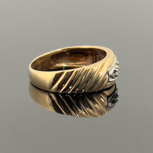 Vintage 1916 14k Yellow Gold and Diamond Ring