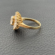 Load image into Gallery viewer, Vintage 14k Ballerina Cluster CZ Ring