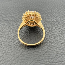 Load image into Gallery viewer, Vintage 14k Ballerina Cluster CZ Ring