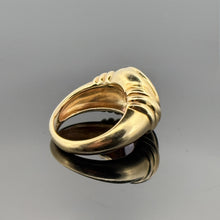 Load image into Gallery viewer, 14K Yellow Gold Vintage 4CT Amethyst Bezel Set Statement Ring