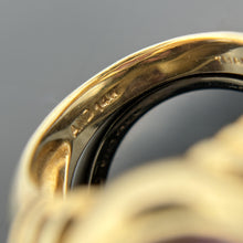 Load image into Gallery viewer, 14K Yellow Gold Vintage 4CT Amethyst Bezel Set Statement Ring