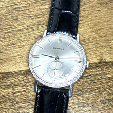 Load image into Gallery viewer, Benrus Diamond and 14k White Gold Men's Manual Wind Men's Watch Seventeen Jewels