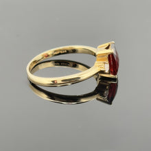 Load image into Gallery viewer, 14k Natural Garnet and Diamond Ring
