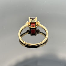 Load image into Gallery viewer, 14k Natural Garnet and Diamond Ring