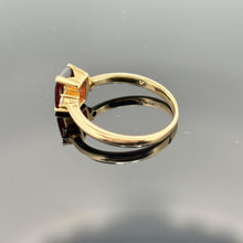 Load image into Gallery viewer, 14k Natural Garnet and Diamond Ring