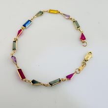 Load image into Gallery viewer, Elegant 14K Yellow Gold Multi-Gemstone Bracelet