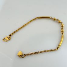 Load image into Gallery viewer, Vintage 24K Pure Gold Bead Link Bracelet – Elegant Asian Fine Jewelry