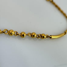 Load image into Gallery viewer, Vintage 24K Pure Gold Bead Link Bracelet – Elegant Asian Fine Jewelry