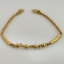 Load image into Gallery viewer, Vintage 24K Pure Gold Bead Link Bracelet – Elegant Asian Fine Jewelry