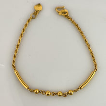 Load image into Gallery viewer, Vintage 24K Pure Gold Bead Link Bracelet – Elegant Asian Fine Jewelry