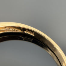 Load image into Gallery viewer, 14K Yellow Gold Oval Emerald &amp; Diamond 4 Stone Stone Anniversary Ring