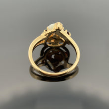 Load image into Gallery viewer, Vintage 14K Gold Opal, Garnet &amp; Diamond Swirl Ring