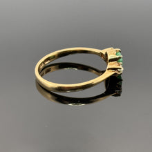 Load image into Gallery viewer, Elegant 14K Yellow Gold Emerald Ring with Diamond Accents