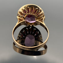 Load image into Gallery viewer, Vintage 14K Yellow Gold Oval Pink Sapphire Statement Ring