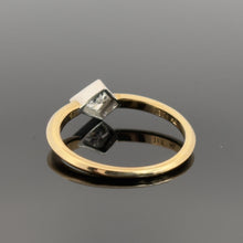 Load image into Gallery viewer, 18K Gold Kite-Set Princess Diamond Solitaire Ring