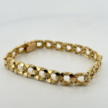 Load image into Gallery viewer, Vintage 14K Gold Nugget Bracelet | Fine Yellow Gold Jewelry