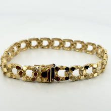Load image into Gallery viewer, Vintage 14K Gold Nugget Bracelet | Fine Yellow Gold Jewelry