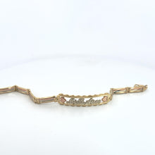 Load image into Gallery viewer, 14K Tri-Color Gold "Mis 15 Años" ID Bracelet – Quinceañera Keepsake