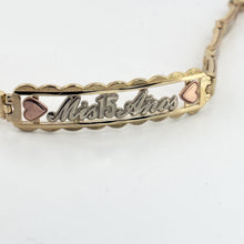 Load image into Gallery viewer, 14K Tri-Color Gold "Mis 15 Años" ID Bracelet – Quinceañera Keepsake