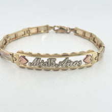 Load image into Gallery viewer, 14K Tri-Color Gold "Mis 15 Años" ID Bracelet – Quinceañera Keepsake