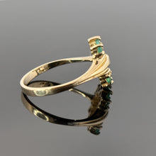 Load image into Gallery viewer, Vintage 10k Gold Natural Emerald Statement Ring