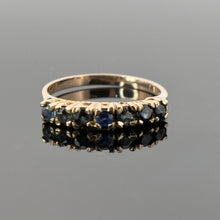 Load image into Gallery viewer, Vintage 10k Yellow Gold and Blue Sapphire ring