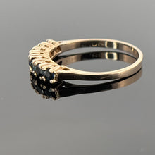 Load image into Gallery viewer, Vintage 10k Yellow Gold and Blue Sapphire ring