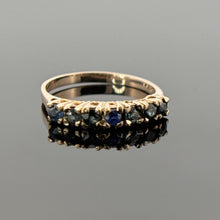 Load image into Gallery viewer, Vintage 10k Yellow Gold and Blue Sapphire ring