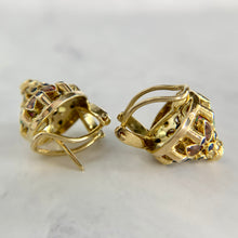 Load image into Gallery viewer, 14K Yellow Gold Multi-Stone Thai Princess Earrings