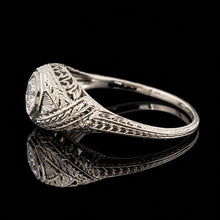 Load image into Gallery viewer, Vintage 18k White Gold Art Deco Diamond Ring