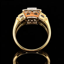 Load image into Gallery viewer, Vintage 14K Two TonedGold Diamond Ring with Ornate White Gold Filigree
