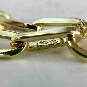 Chunky 14K Yellow Gold Paperclip Link Bracelet