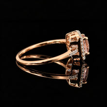 Load image into Gallery viewer, 10K Rose Gold 1.15 CT Morganite Diamond Halo Engagement Ring
