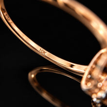 Load image into Gallery viewer, 10K Rose Gold 1.15 CT Morganite Diamond Halo Engagement Ring