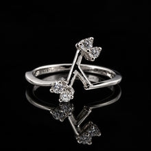Load image into Gallery viewer, 14K White Gold Diamond Bypass Ring