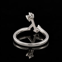 Load image into Gallery viewer, 14K White Gold Diamond Bypass Ring