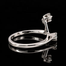 Load image into Gallery viewer, 14K White Gold Diamond Bypass Ring