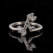 Load image into Gallery viewer, 14K White Gold Diamond Bypass Ring