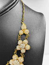 Load image into Gallery viewer, Luxury 18K Gold Pearl Floral Necklace – Intricate Beaded Blossom Link Design