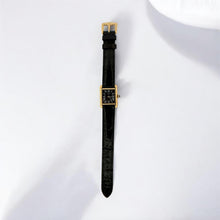 Load image into Gallery viewer, Cartier Must de Cartier Tank Watch Black Dial Roman Numerals Leather Strap Class