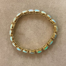 Load image into Gallery viewer, Vintage 18K Yellow Gold Australian Opal Tennis Bracelet