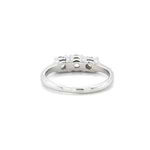 Classic 14K White Gold 3 Stone .55ctw SI Diamond Stackable Ring