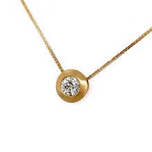 Load image into Gallery viewer, 14K Matte Yellow Gold .81ct VS Old European Cut Diamond Necklace - 18&quot;
