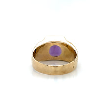 Load image into Gallery viewer, Vintage 14K Yellow Gold Synthetic Color Change Sapphire Unisex Ring