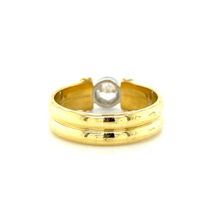 18K Yellow Gold / Platinum .50ct Old Euro Cut Diamond Ring