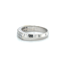 Load image into Gallery viewer, 18K White Gold Double Row Princess Cut .66ctw Diamond Band Ring