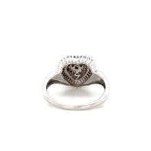 Load image into Gallery viewer, 14K White Gold 1.00ctw Cluster Diamond Heart Ring