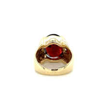 Load image into Gallery viewer, 14K Yellow Gold 9.75ct Garnet and Diamond Statement Ring